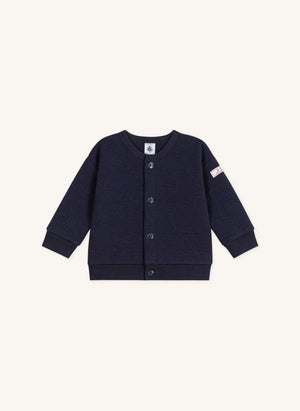 Petit Bateau - Cárdigan de algodón orgánico | Azul noche