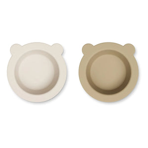 Liewood - Cuencos de silicona antideslizantes Peony - Set de 2 | Arena