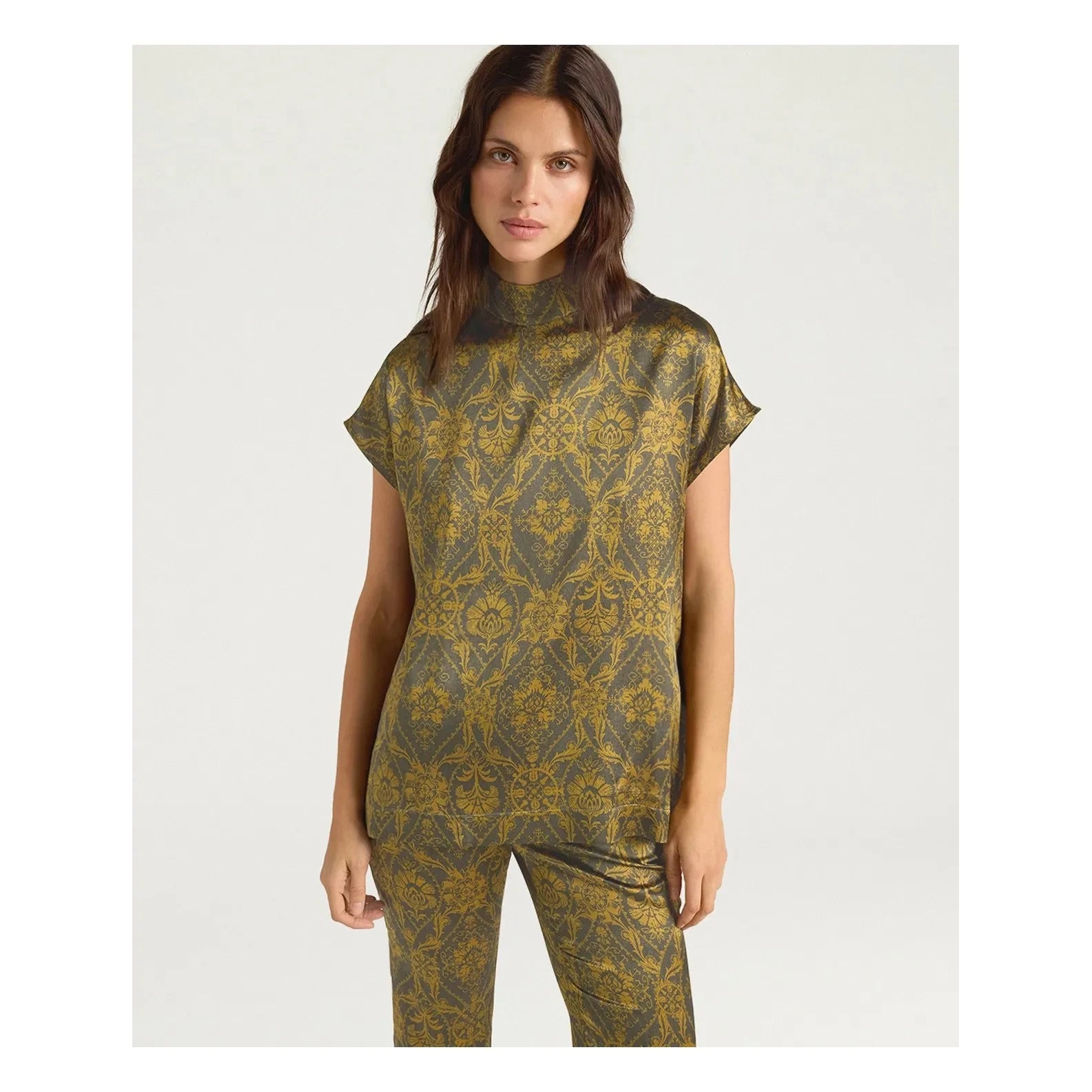 Momoni - Blusa de seda Ulla | Dorado