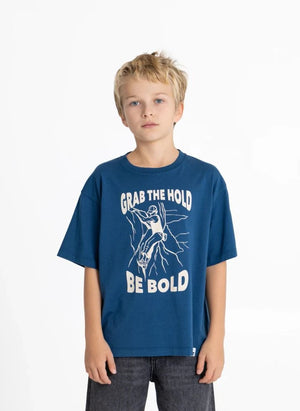 Hundred Pieces - Finn Climb Camiseta de Algodón Orgánico | Gris azul