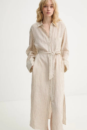 Marc O'Polo vestido camisero de lino