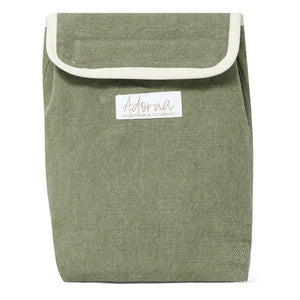 Adorna - Bolsa de almuerzo de lino con aislamiento térmico | Caqui