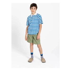 Smallable Kid - Polo de algodón orgánico a rayas Tilo | Azul real