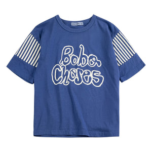 Bobo Choses - Bobo Choses Camiseta de Algodón Orgánico a Rayas | Azul