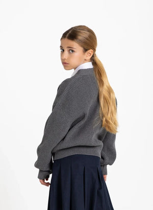 Smallable Kid - Chaqueta de algodón orgánico Abbey | Gris melange