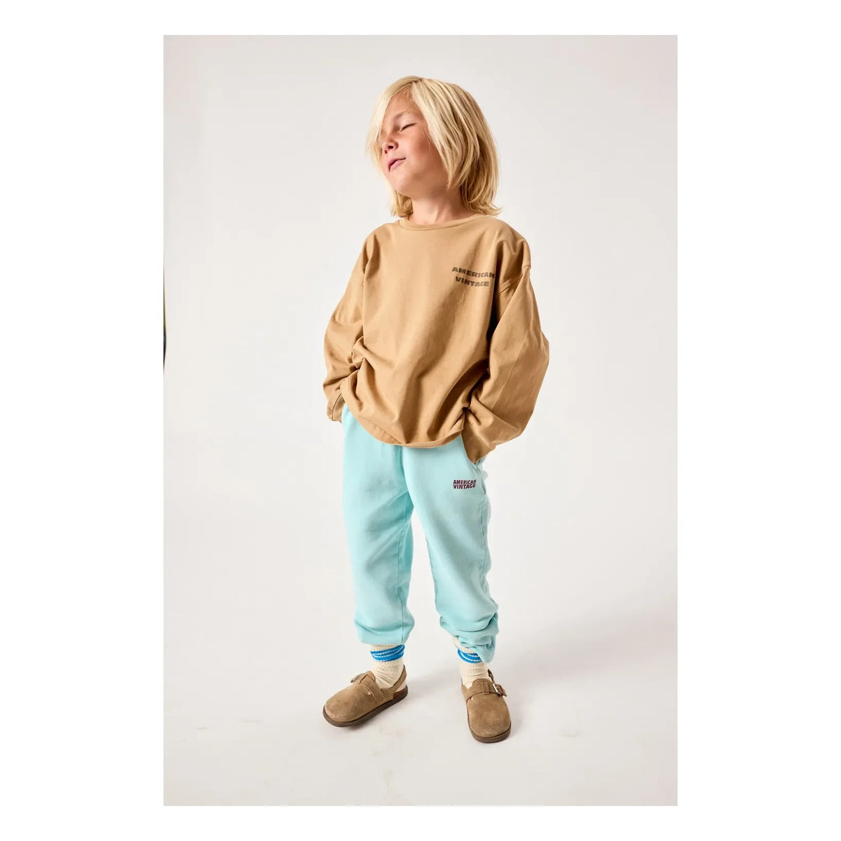 American Vintage - Pantalones de chándal Izubird | Azul claro