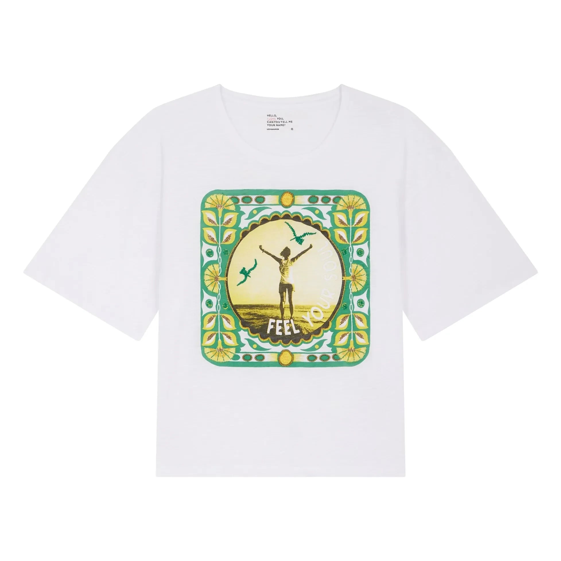 Leon & Harper - Camiseta Siente tu Espíritu Algodón orgánico | Blanco