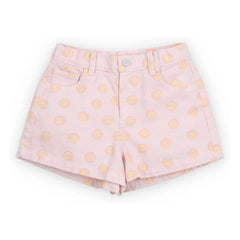 the new society - Pantalones cortos vaqueros de algodón con smiley BCI | Rosa pálido