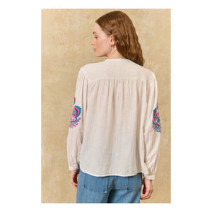 Louise Misha - Blusa Jeanne de algodón orgánico | Blanco