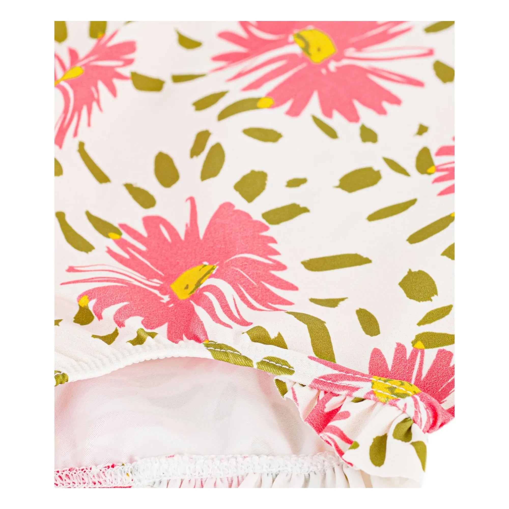 Petit Bateau - Traje de baño de bebé con estampado floral | Blanco