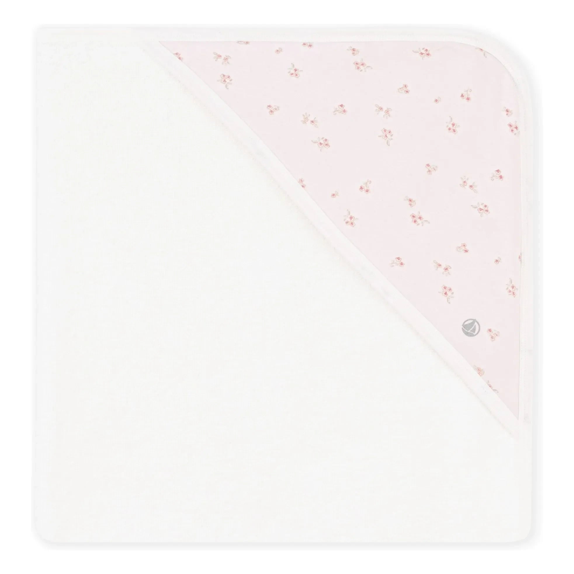 Petit Bateau - Capa de Baño con Estampado Floral de Algodón Orgánico | Crudo