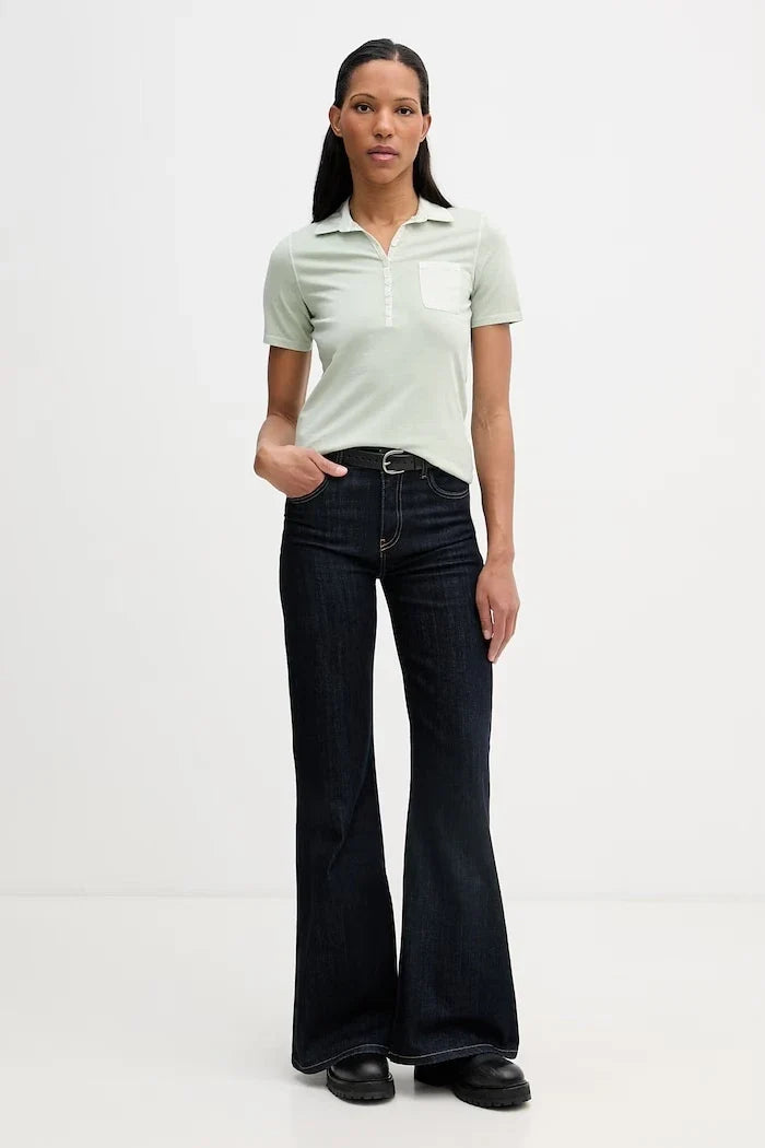 Camiseta de mujer de algodón con cuello de polo Marc O'Polo