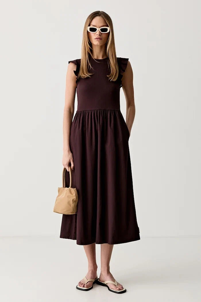 Vestido acampanado de algodón Marc O'Polo