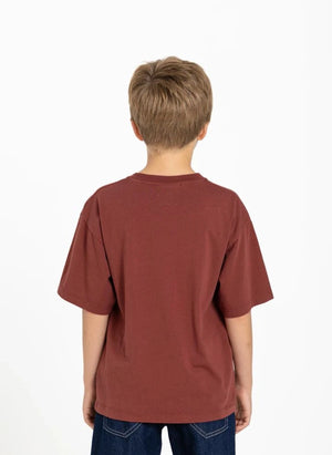 Smallable Kid - Camiseta de algodón orgánico Nils | Rojo ladrillo