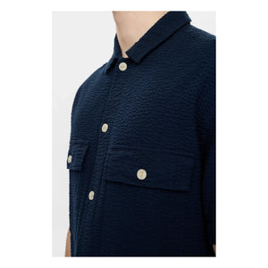 Anerkjendt - Camisa Akotto Seersucker | Azul marino