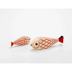 Vitra - Muñecos de madera Mamá Pez e hijo Alexander Girard, 1952 | Rojo