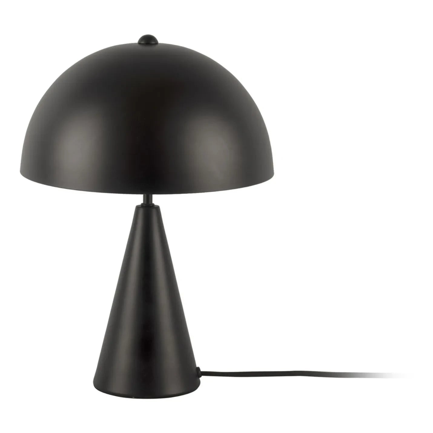 Lámpara de mesa de metal liso Present Time | Negro
