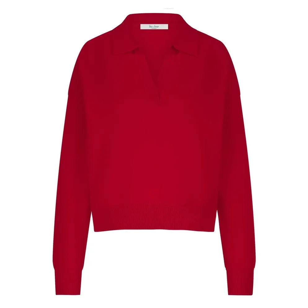 Jersey de lana merino flexible By Bar | Rojo