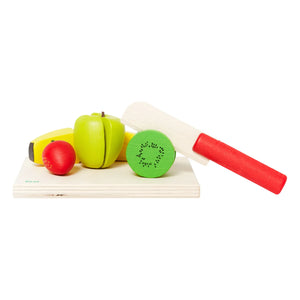 Erzi - Juego de ensalada de frutas de madera - 6 piezas