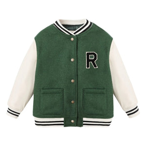 Rylee + Cru - Chaqueta verde de estilo universitario
