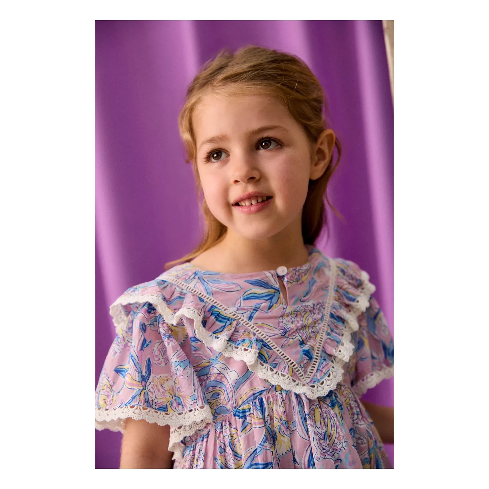 Louise Misha - Vestido de algodón orgánico Siloe | Morado