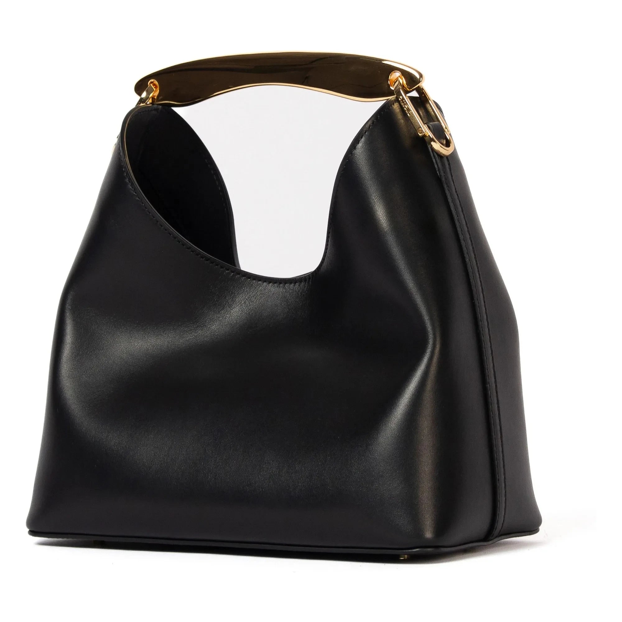 Elleme - Bolso bandolera de piel Boomerang | Negro