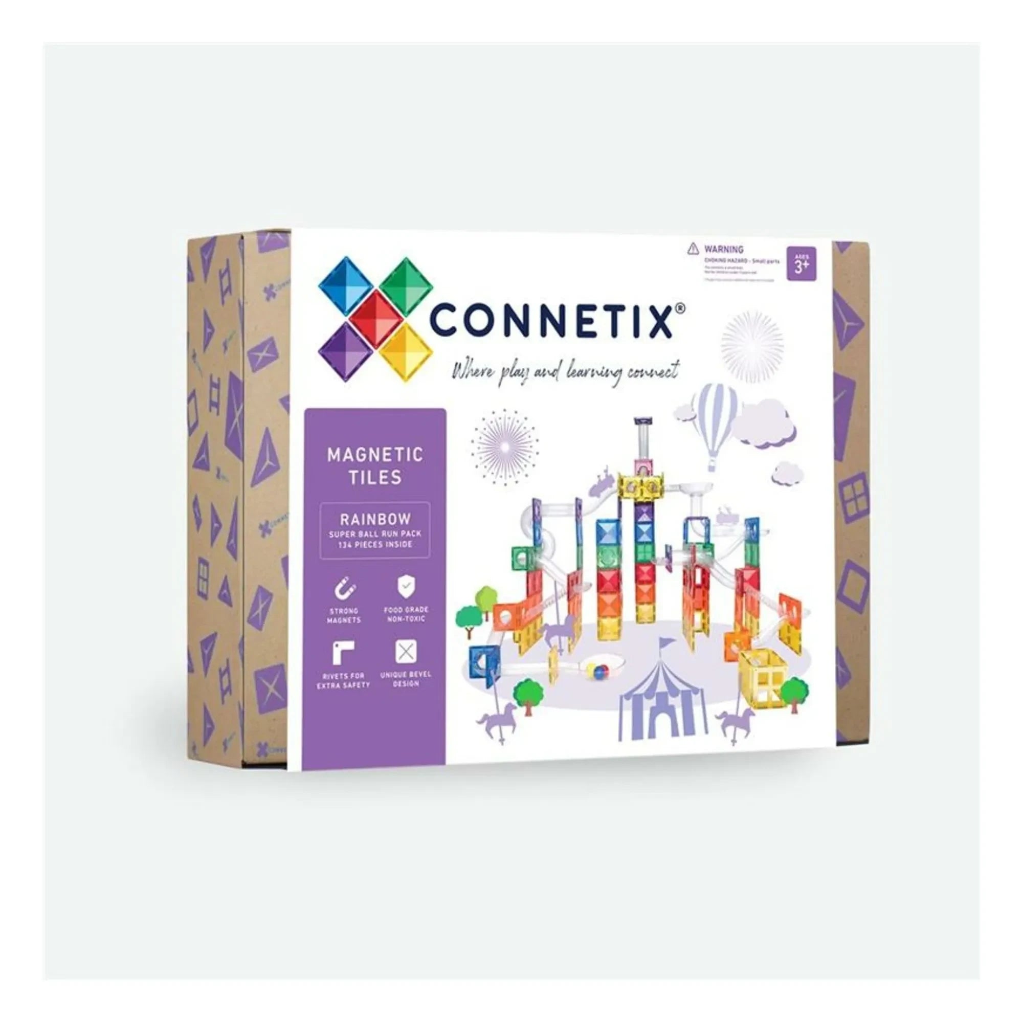 Connetix - Pack Super Pista de Bolas - 134 piezas