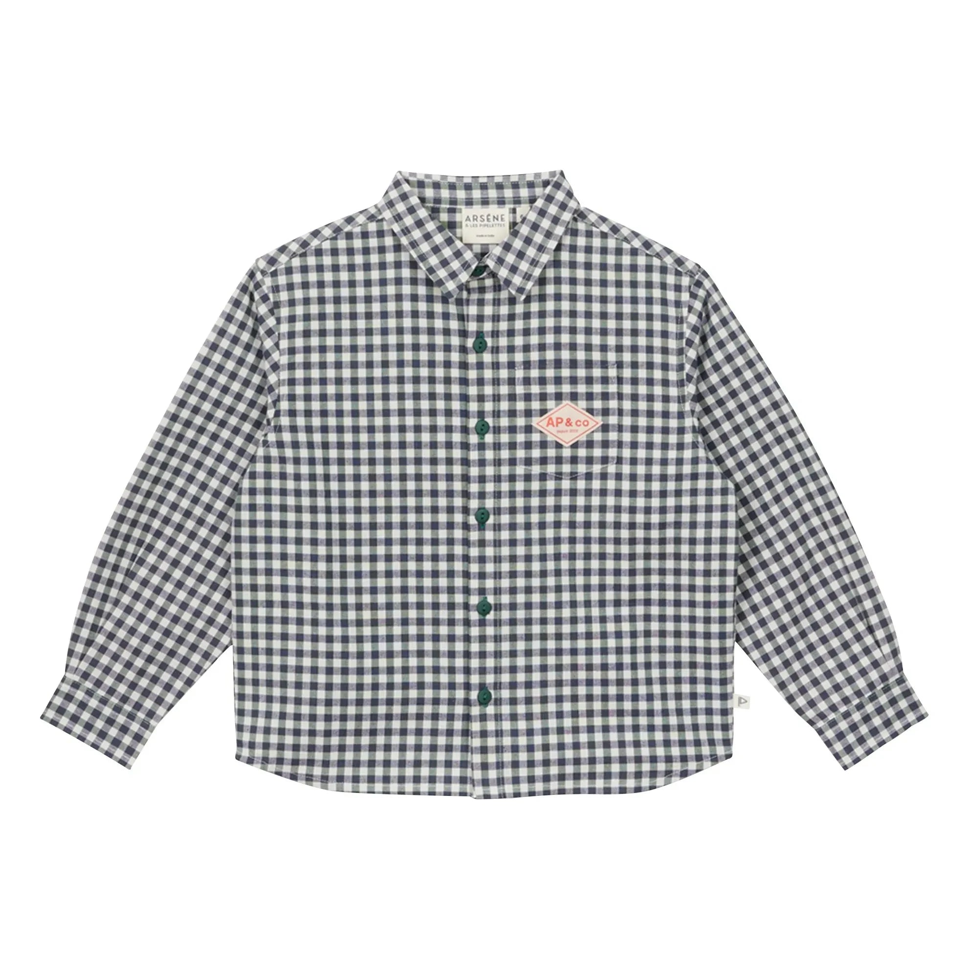 Arsène et Les Pipelettes - Camisa de algodón orgánico Gaetan | Verde