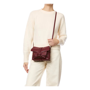 Jérôme Dreyfuss - Bolso Harry S piel de cabra granulada | Rojo oscuro