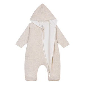Petit Bateau - Mameluco de algodón orgánico | Brezo beige