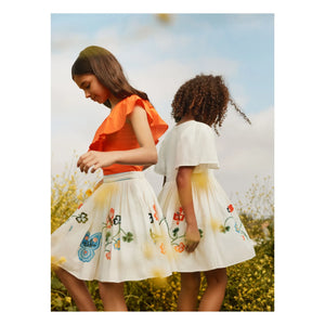 Molo - Falda de algodón orgánico Bonnie Butterflies | Marfil