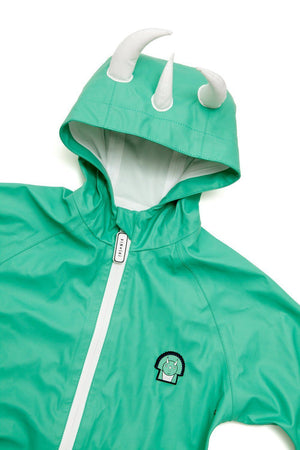 Dinoski - Traje de chaqueta y peto de lluvia con diseño de dinosaurio Spike - 1-2 AÑOS