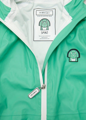 Dinoski - Traje de chaqueta y peto de lluvia con diseño de dinosaurio Spike - 1-2 AÑOS