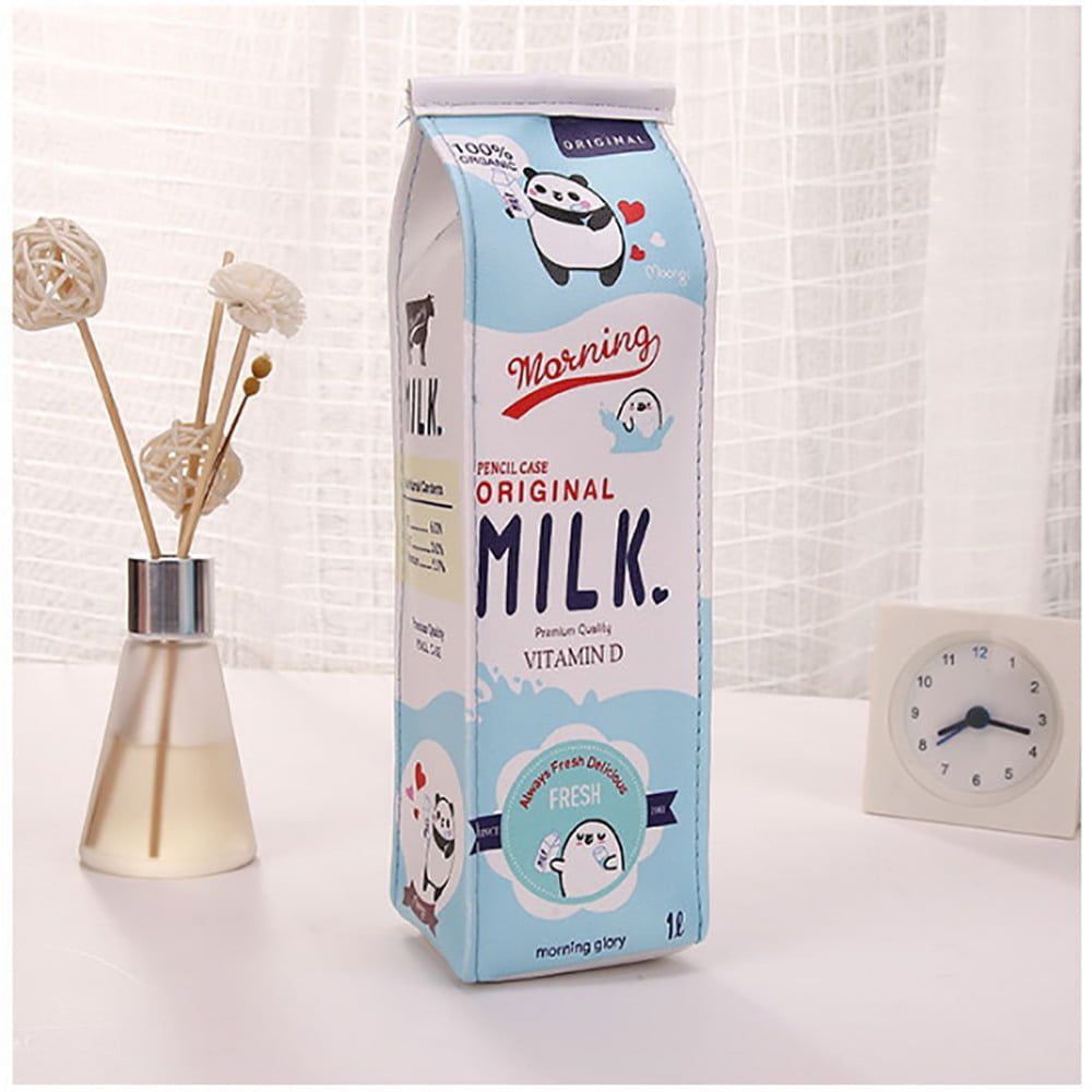 Dinossi - Estuche para lápices con forma de cartón de leche de vainilla perfumado