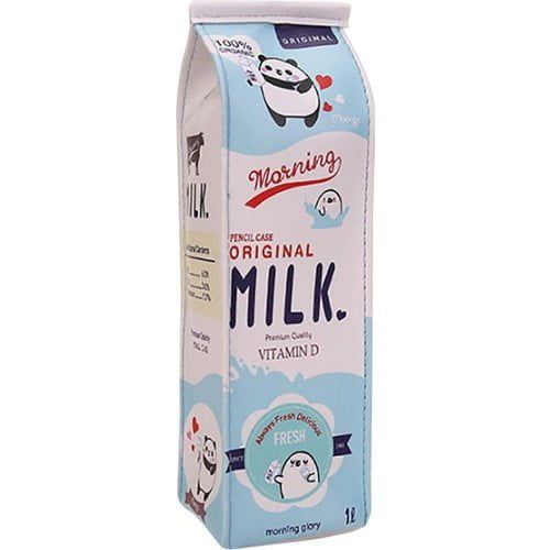 Dinossi - Estuche para lápices con forma de cartón de leche de vainilla perfumado