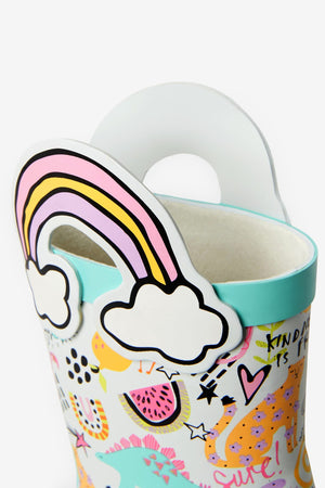 Dinossi - Botas de agua infantiles Love polares con asa