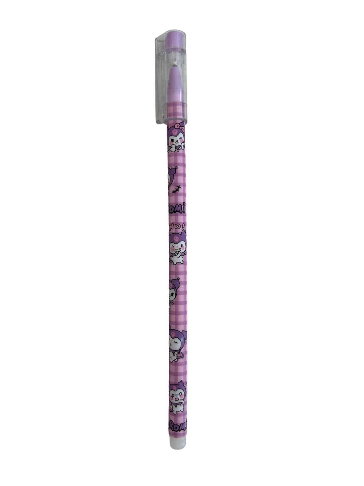 Dinossi Kuromi - Bolígrafo de punta fina de 0.5 mm negro - Morado a rayas