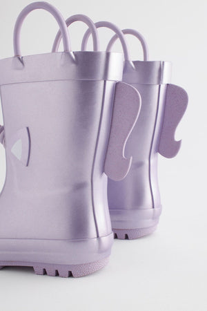 Dinossi - Botas de agua polares de unicornio lila morado con suela blanda para niña - 30.5
