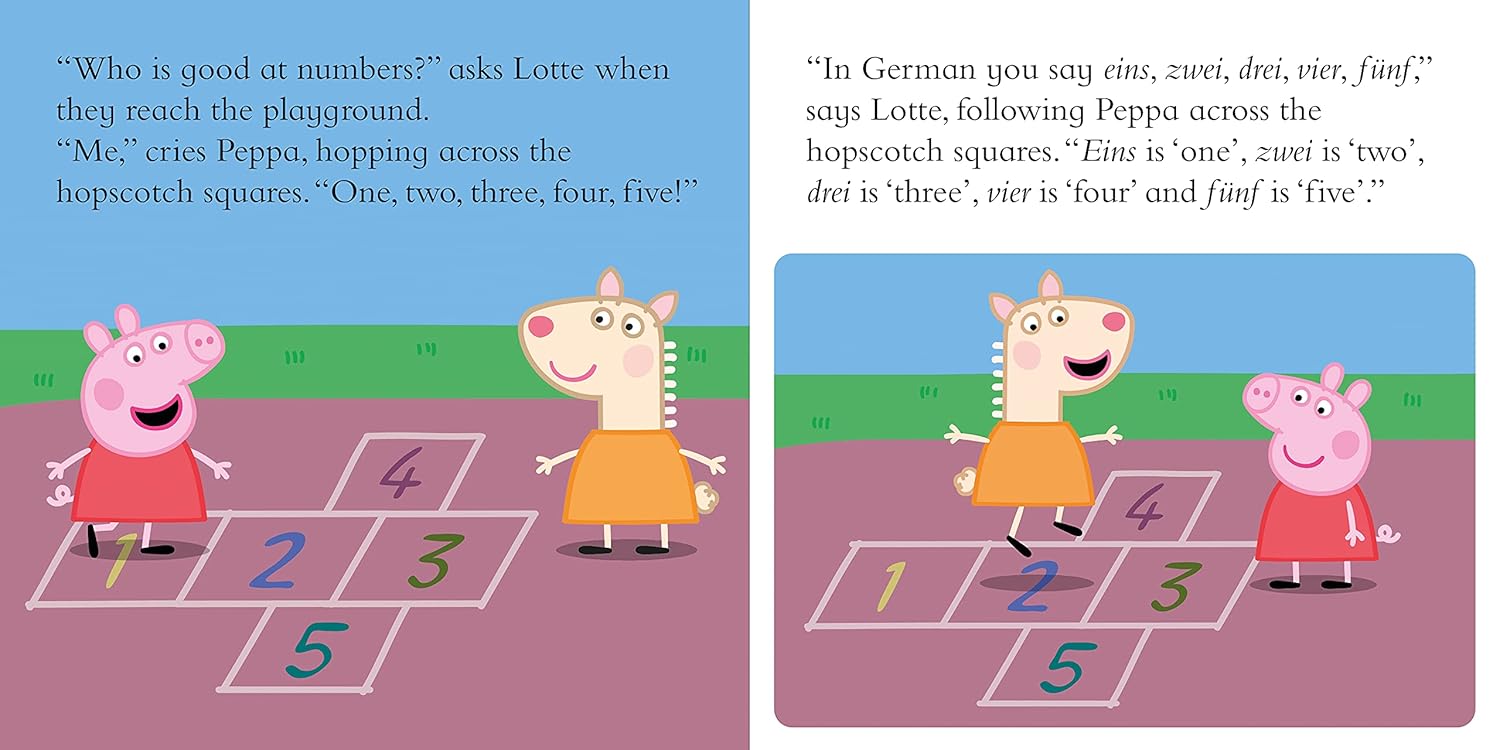 Dinossi - Peppa Pig Lotte Llama Juego Juego Iniciando Libro de Cuentos en Inglés