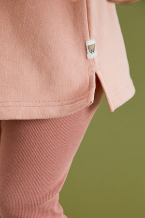 Dinossi - Conjunto de chándal de suéter y leggings rosa suave - 6-7 años