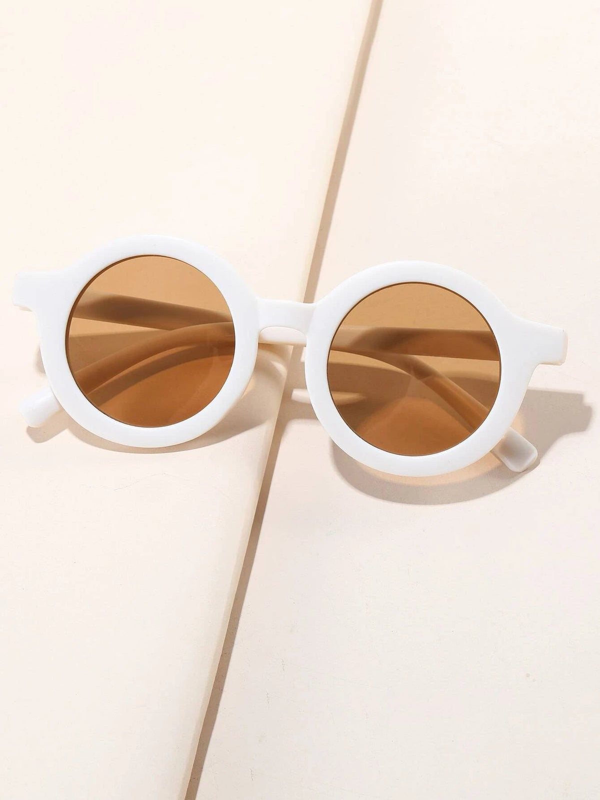 Dinossi - Gafas de sol redondas blancas sostenibles para niños