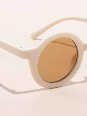 Dinossi - Gafas de sol redondas blancas sostenibles para niños