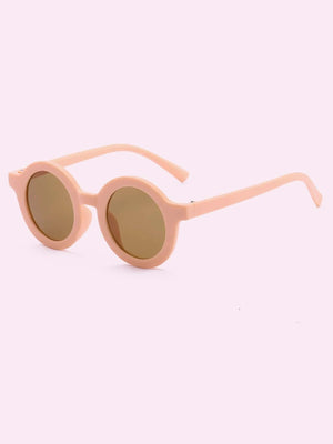 Dinossi - Gafas de sol infantiles redondas rosas sostenibles