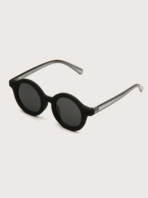 Dinossi - Gafas de sol infantiles redondas sostenibles de color negro