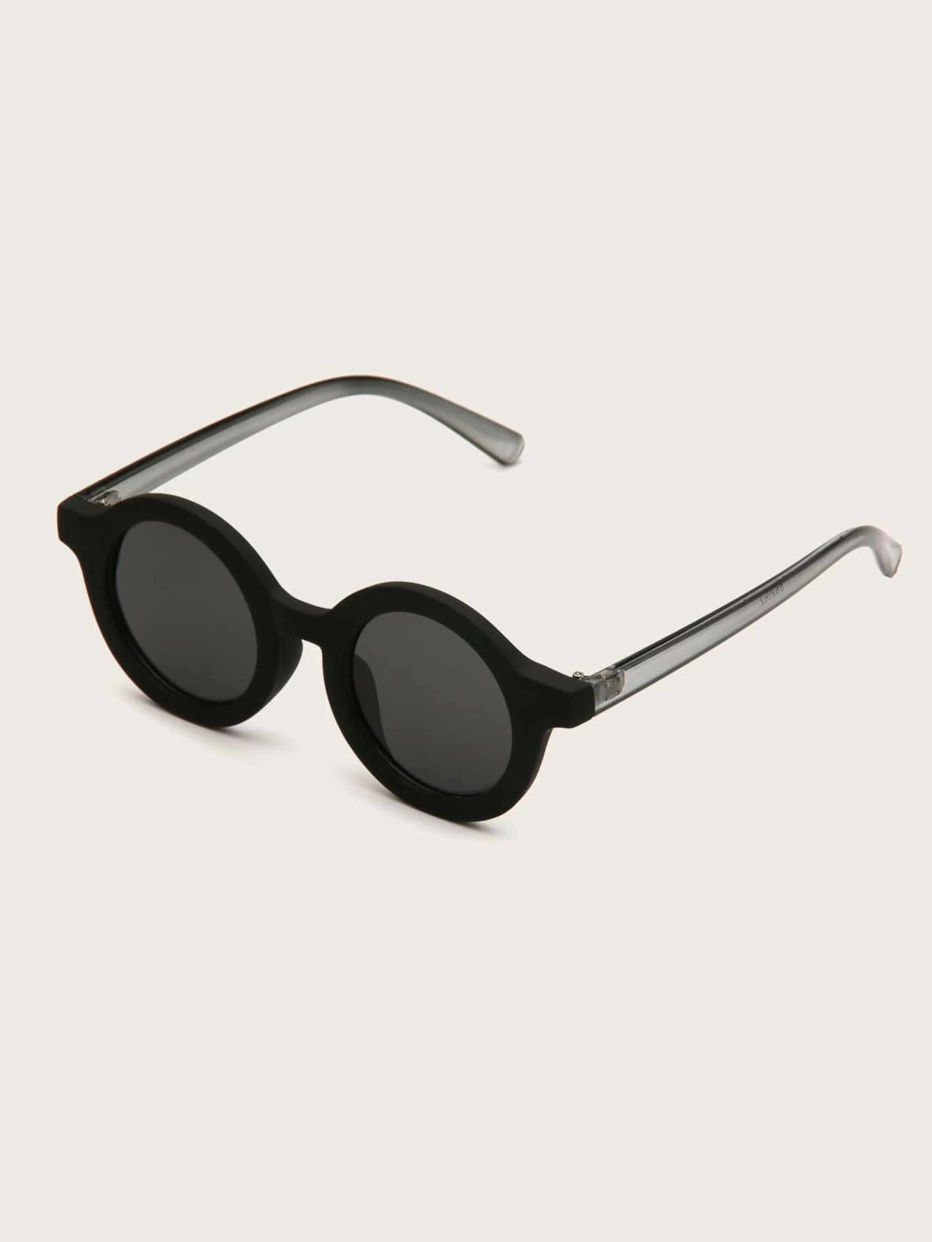 Dinossi - Gafas de sol infantiles redondas sostenibles de color negro