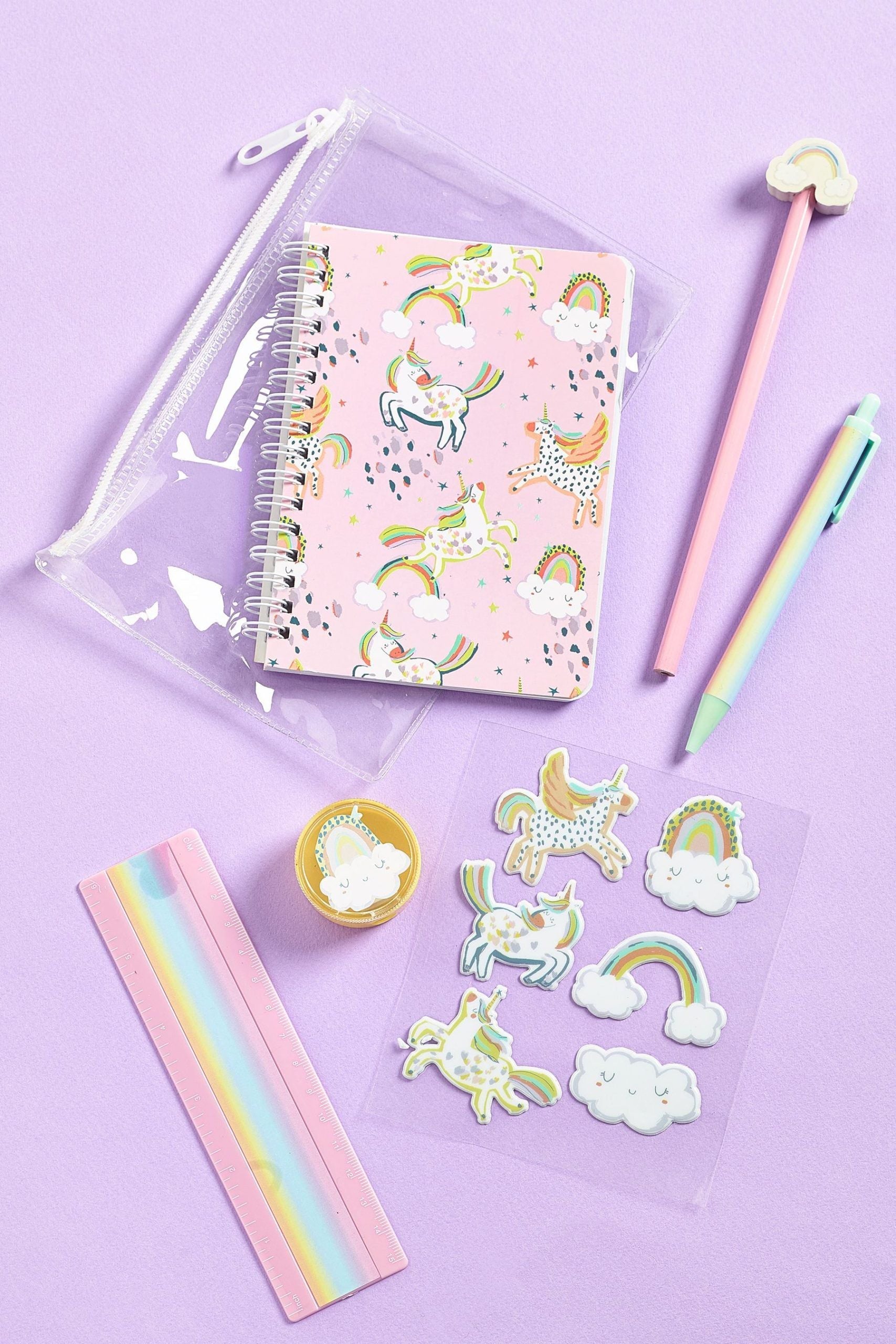 Dinossi - Set de papelería lindo unicornio