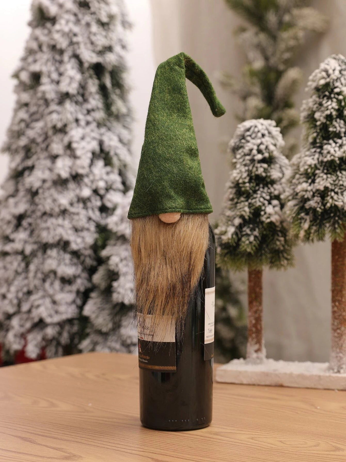 Dinossi - Vestido para Tapón de Botella de Vino con Diseño Especial de Elfo Navideño