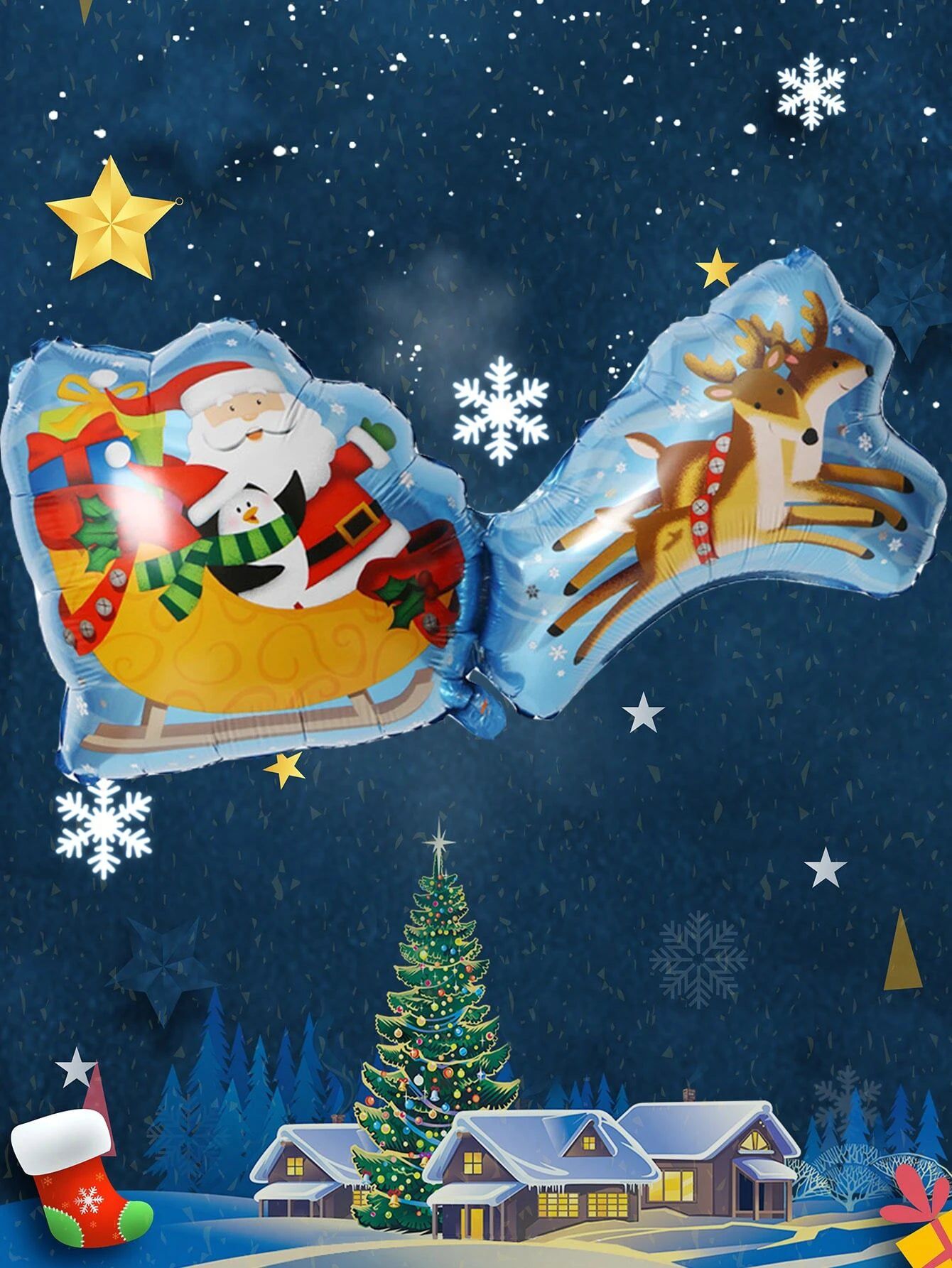 Dinossi - Globo decorativo de Papá Noel de 95 CM