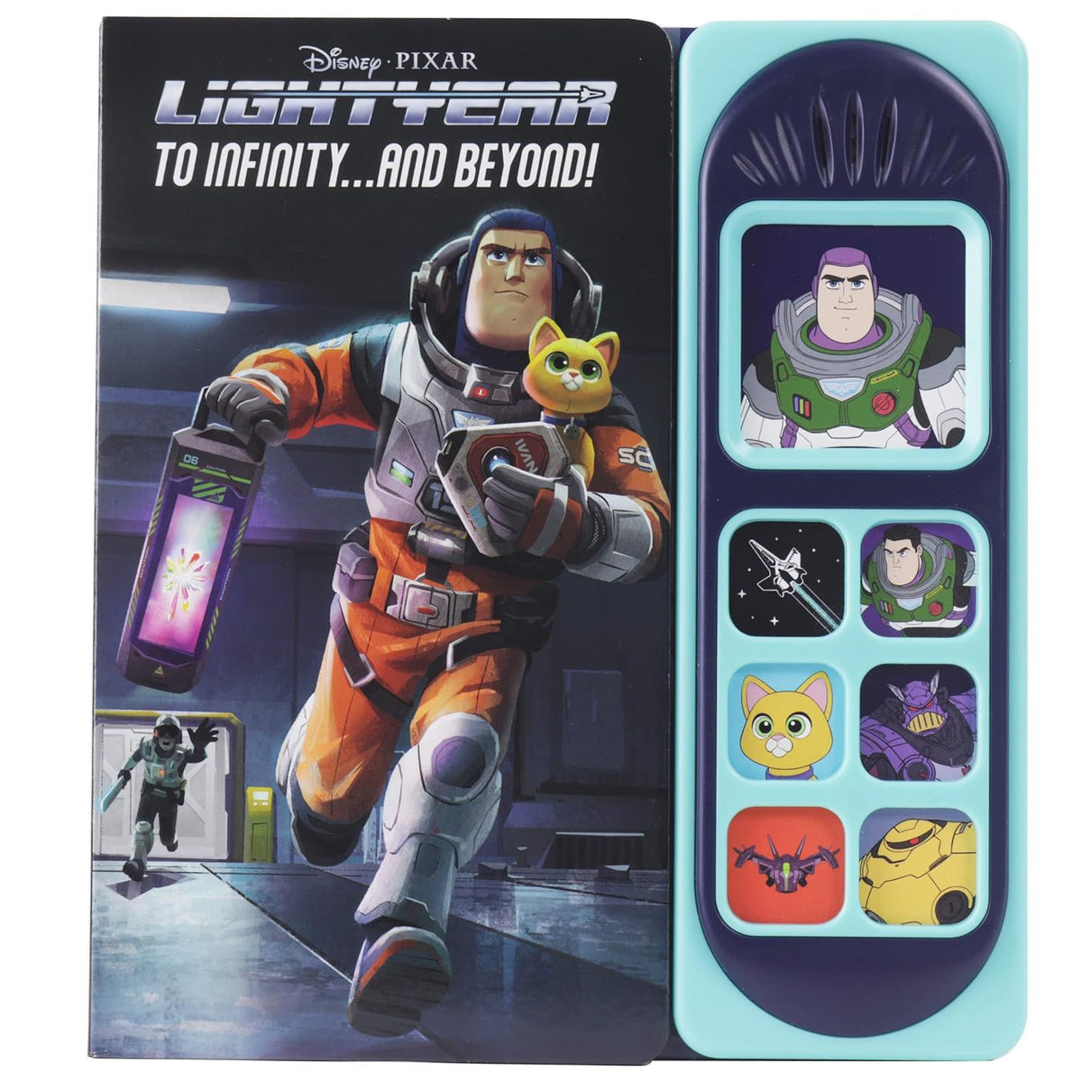 Disney Pixar Buzz Lightyear - Libro interactivo con sonidos: "Hasta el infinito y más allá" (en inglés)