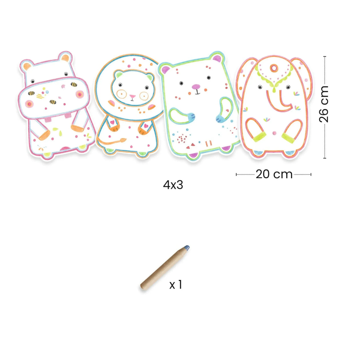 Djeco - Dibujos para colorear de animales salvajes